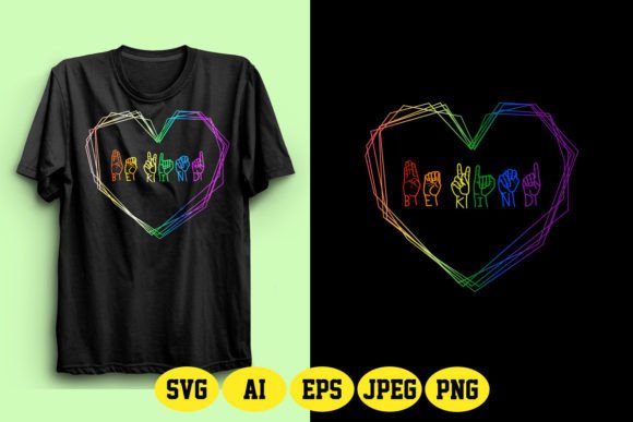 Be Kind ASL T Shirt Design 17