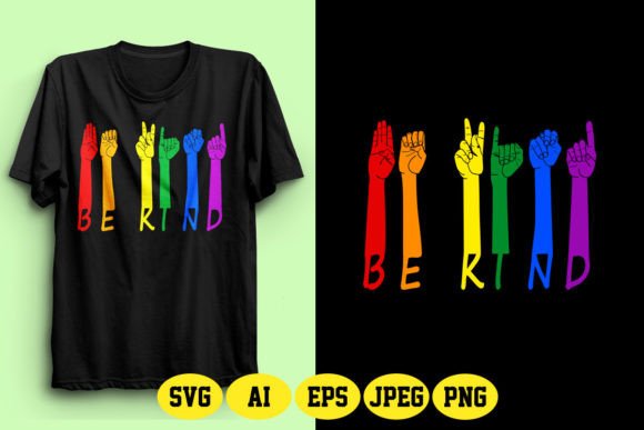 Be Kind ASL T Shirt Design 3