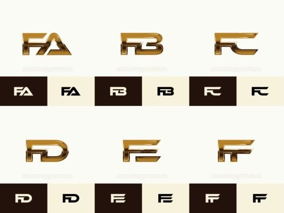 FA-FF Initials Luxury Logos