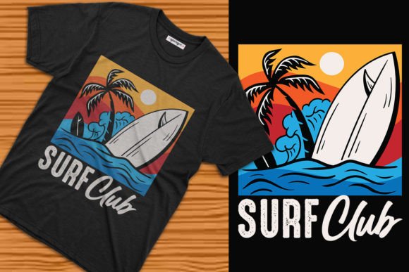Summer Surf Club T-Shirt Design