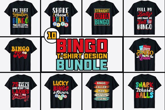 The Ultimate Casino Bingo T-shirt Design Bundle: Elevating Retro Vintage Aesthetics for Modern Merchandise