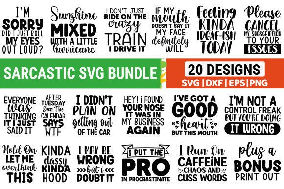 The Ultimate Sarcastic SVG Bundle: For When Words Fail and Snark Prevails